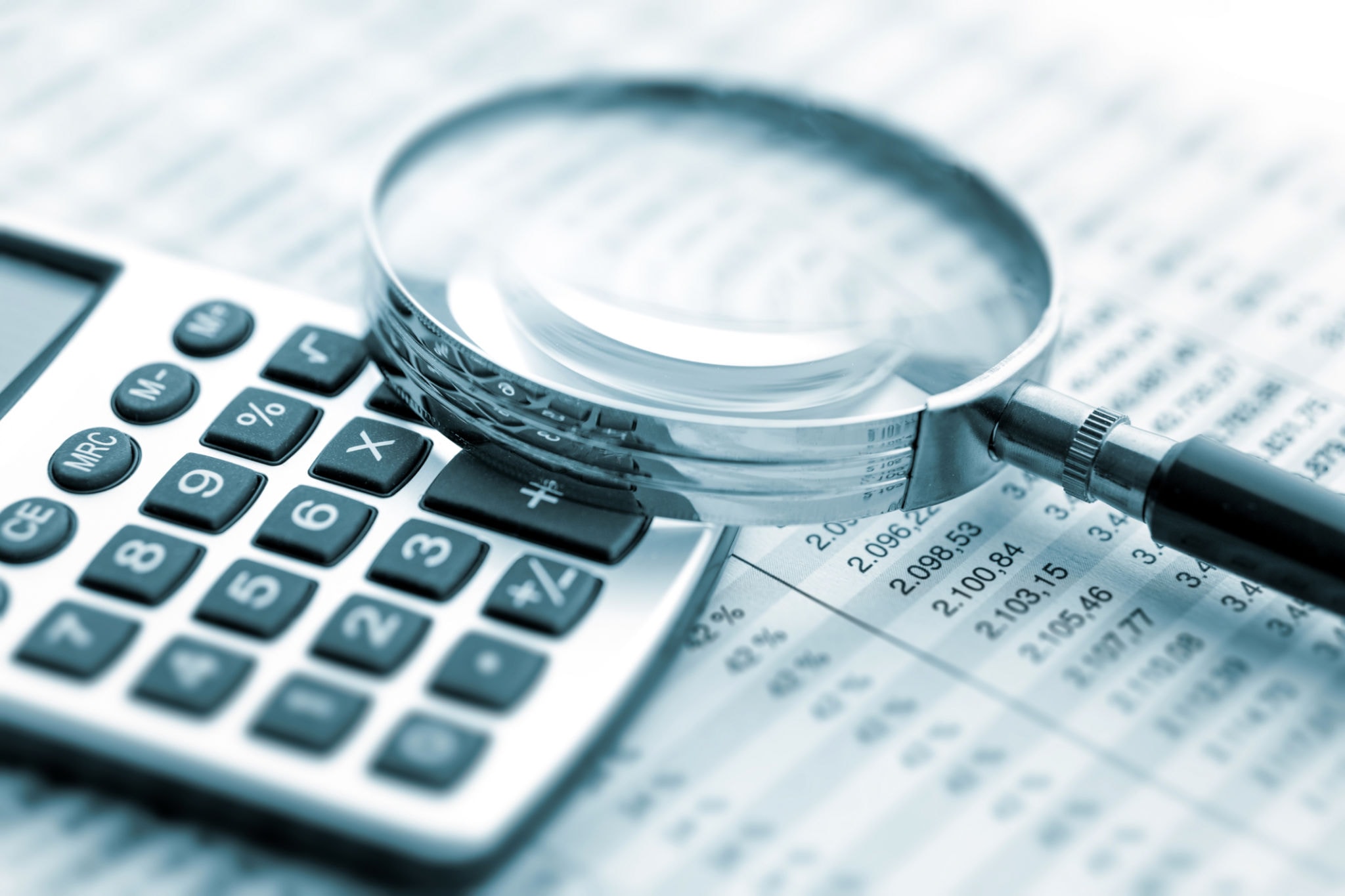 Financial consultant reviewing accounts receivable